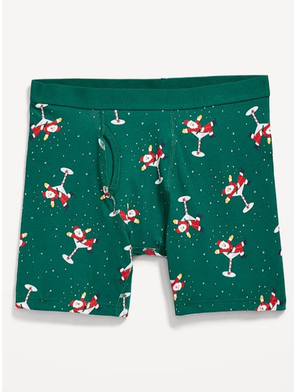 Old Navy Men's Soft-Washed Boxer Briefs -- 6 inch inseam (L) Santa Green NWT!